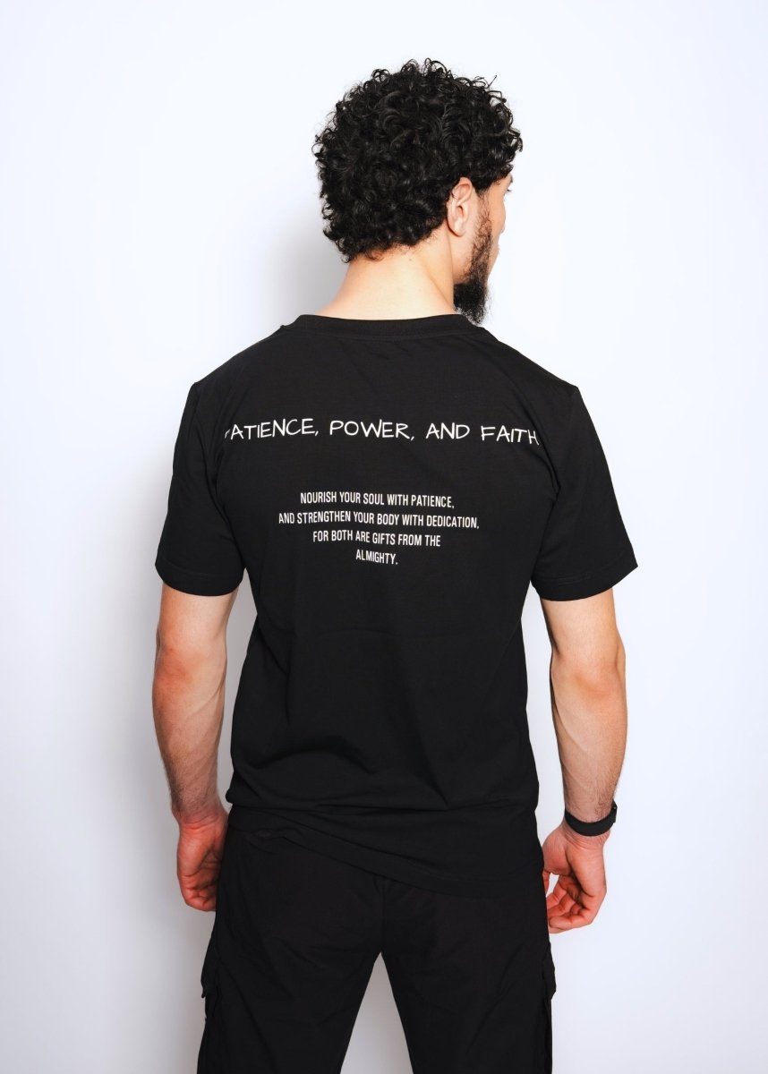 DeenStrength Patience T-Shirt – Zwart - Deen Strength
